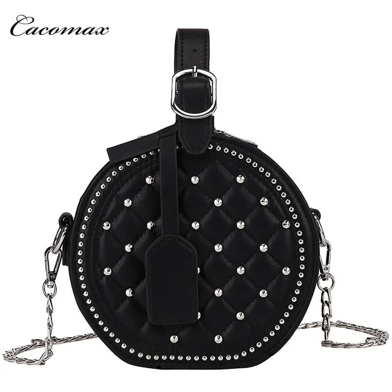 Brand Originality Design Women bag 2019 new women's handbags Round bag oblique chain package rivet simple shoulder bag feminina
Brand Originality Design Women bag 2019 new women's handbags Round bag oblique chain package rivet simple shoulder bag feminina
