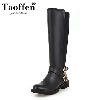 Taoffen Plus Size 33-46 Women Knee Boots Fashion Zipper Buckle Winter Shoes Women Warm Fur Lady Basic Long Boot Footwear
Taoffen Plus Size 33-46 Women Knee Boots Fashion Zipper Buckle Winter Shoes Women Warm Fur Lady Basic Long Boot Footwear