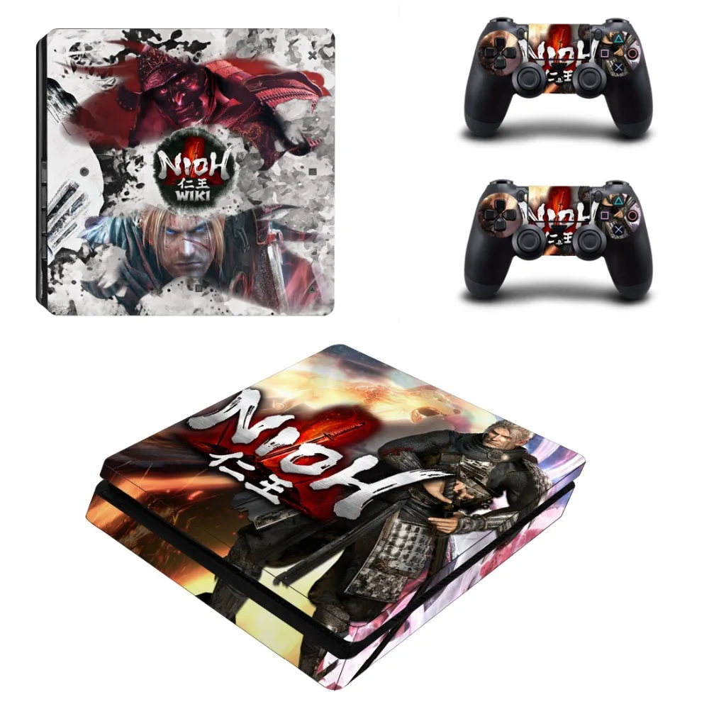 Game for Nioh PS4 Slim Skin Sticker Decal Vinyl Playstation 4 Console and 2 Controllers | Электроника