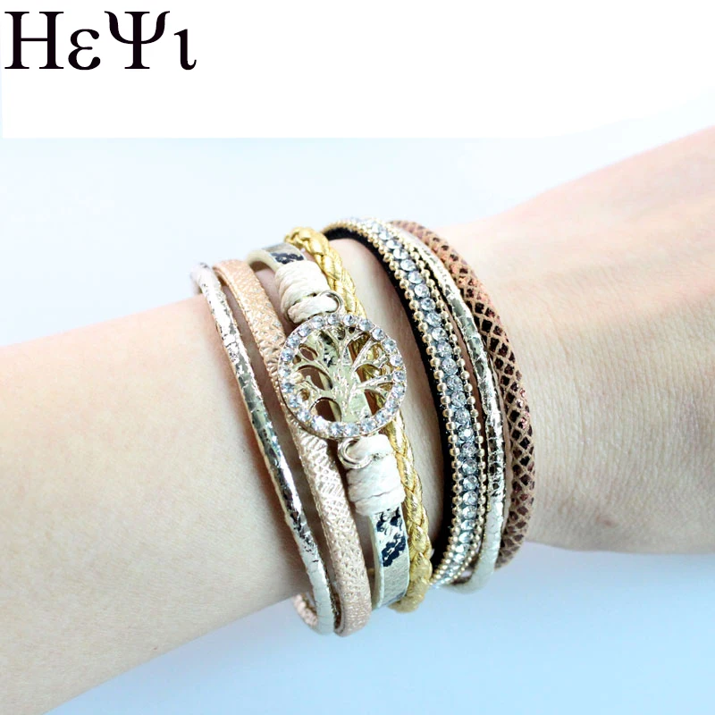 2018 Fashion Handmade Leather Rhinestones Life Tree Pattern Women Bohemian Style Magnet Buckle Bracelet
2018 Fashion Handmade Leather Rhinestones Life Tree Pattern Women Bohemian Style Magnet Buckle Bracelet