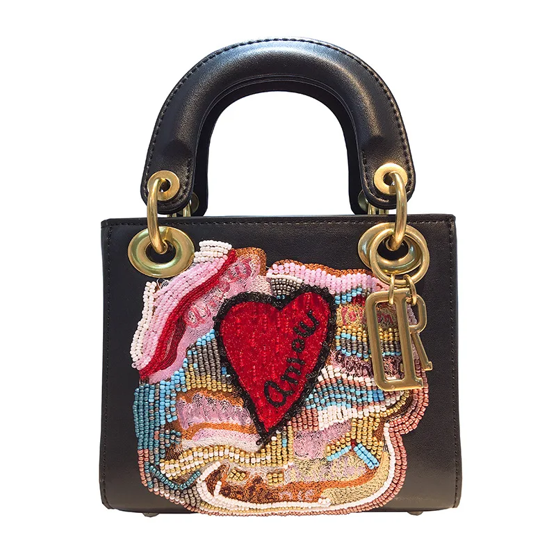 Genuine Leather Bag Women Handbag Famous Brands Women Messenger Bags Shoulder Bag Mini Beading Appliques Trend Bag High Quality
Genuine Leather Bag Women Handbag Famous Brands Women Messenger Bags Shoulder Bag Mini Beading Appliques Trend Bag High Quality