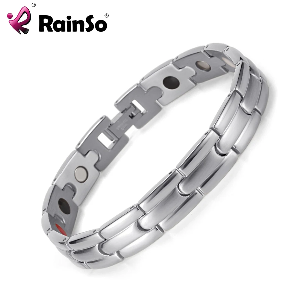 Бренд Rainso 4 в 1 Терапевтический Мощный магнитный браслет мужские ювелирные