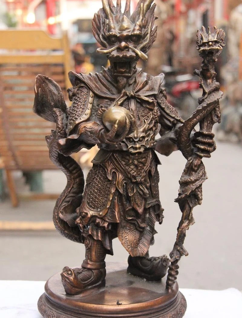 17 China Temple myth Refined Red Copper Bronze sea dragon King God buddha statue
17 China Temple myth Refined Red Copper Bronze sea dragon King God buddha statue