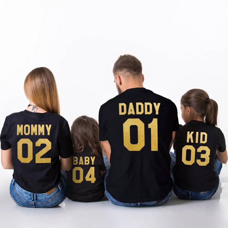 New Matching Family Clothing Letter Number Short Sleeve T-Shirts Couples T-Shirts Daddy Mommy Kid Baby Shirts Kids Clothing
New Matching Family Clothing Letter Number Short Sleeve T-Shirts Couples T-Shirts Daddy Mommy Kid Baby Shirts Kids Clothing