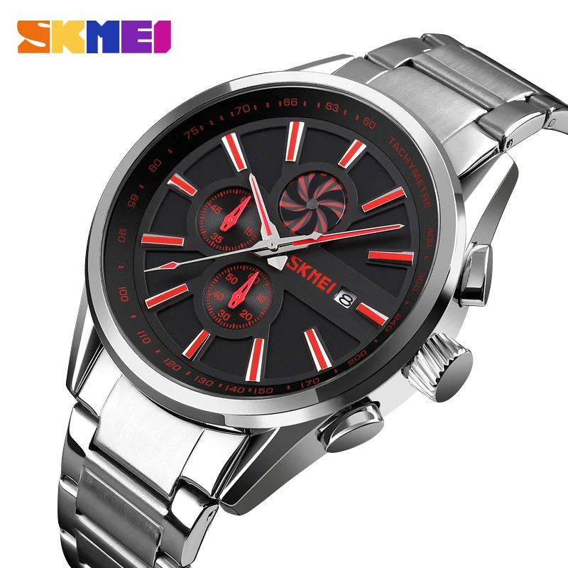 SKMEI Men's Watch Top Luxury Brand Chronograph Sports Watches Mens Waterproof Stainless Steel Quartz Watch Relogio Masculino9175
SKMEI Men's Watch Top Luxury Brand Chronograph Sports Watches Mens Waterproof Stainless Steel Quartz Watch Relogio Masculino9175