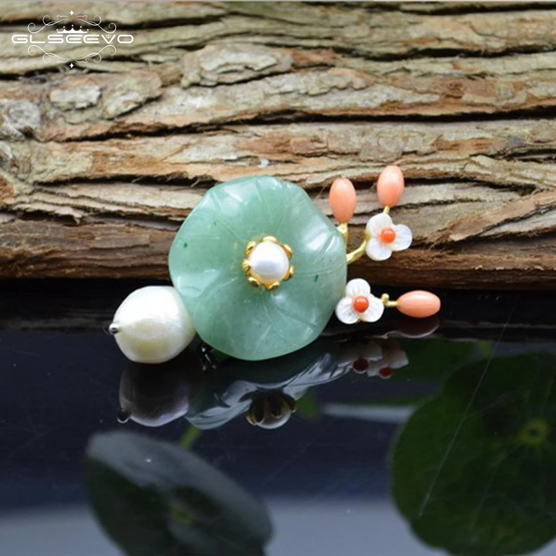 GLSEEVO Luxury Natural Baroque Fresh Water Pearl Aventurine Flower Brooches For Women Party Gift Brooch Dual Use Jewelry GO0074
GLSEEVO Luxury Natural Baroque Fresh Water Pearl Aventurine Flower Brooches For Women Party Gift Brooch Dual Use Jewelry GO0074