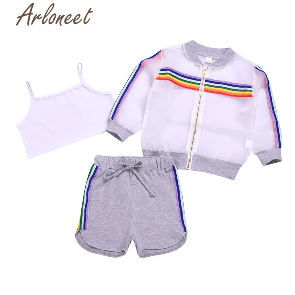 ARLONEET Fashion Clothes newborn baby girls Solid Vest Tops elastic shorts transparent coat 3pcs 2019 girls beach summer outfits
ARLONEET Fashion Clothes newborn baby girls Solid Vest Tops elastic shorts transparent coat 3pcs 2019 girls beach summer outfits