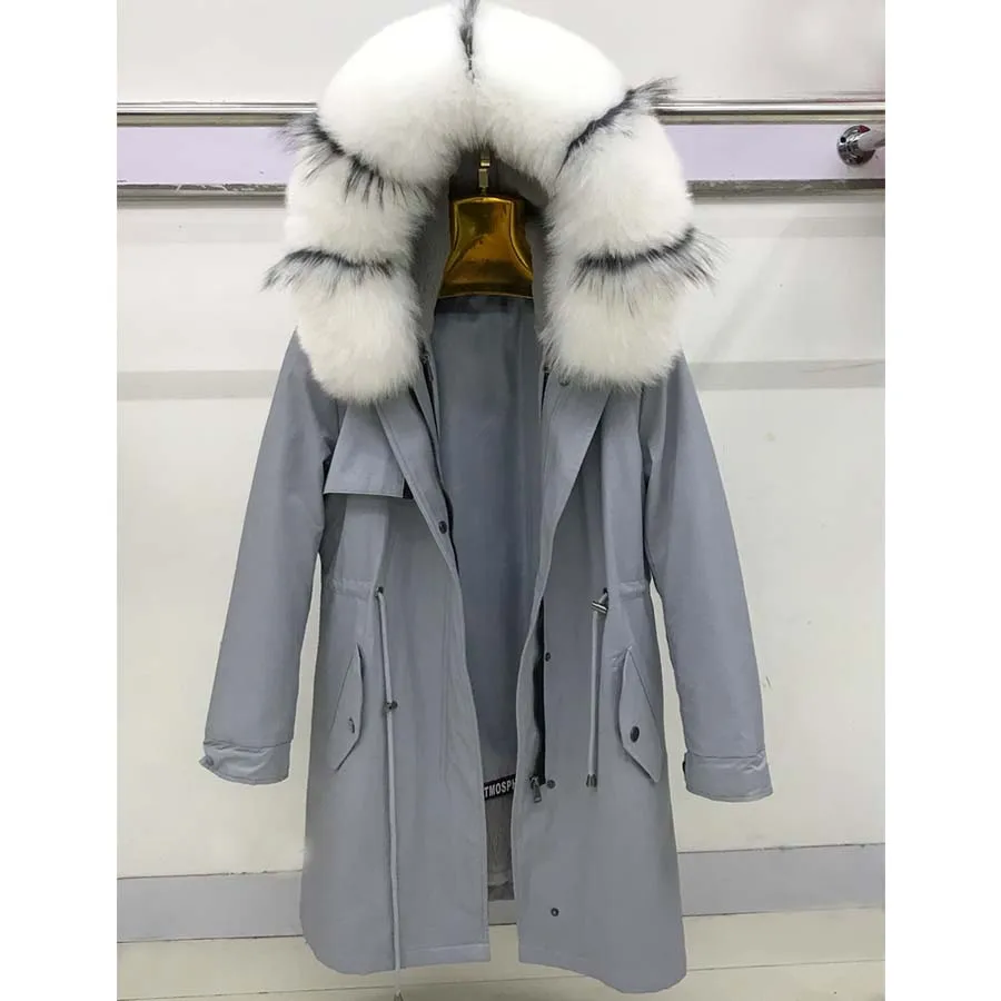 New Fashion Woman Luxurious Real Large Fox fur collar hood Parka natural rabbit fur lined parkas Winter Jacket Thick Warm
New Fashion Woman Luxurious Real Large Fox fur collar hood Parka natural rabbit fur lined parkas Winter Jacket Thick Warm