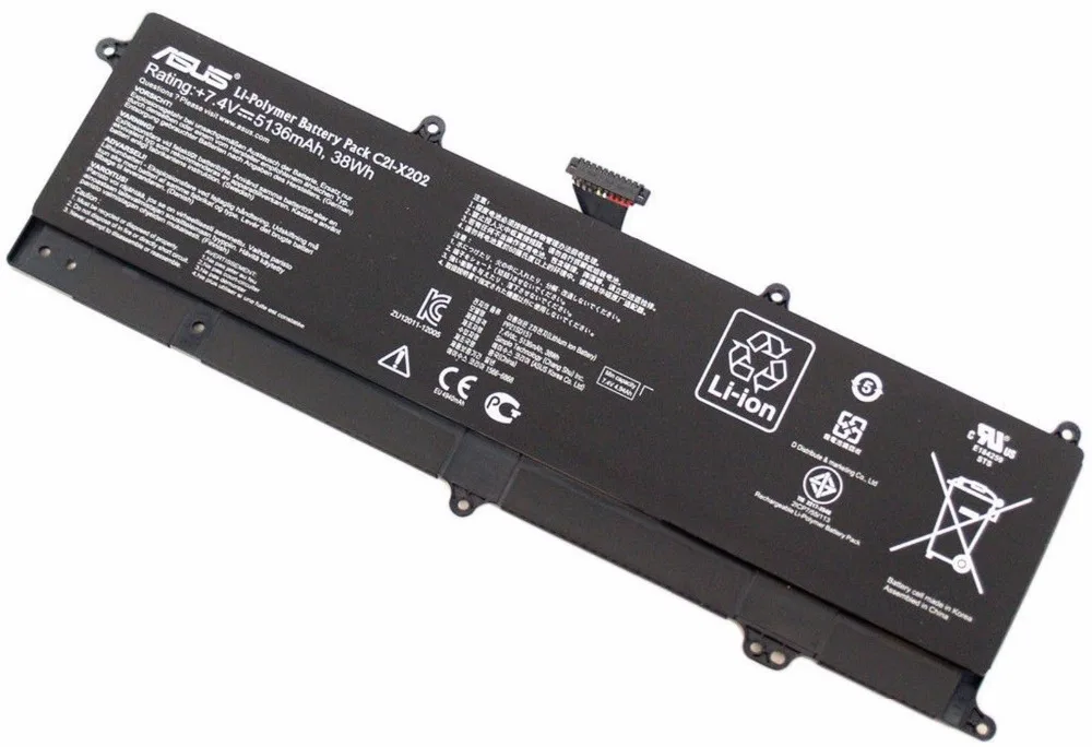 New Genuine Battery for ASUS VivoBook Q200 Q200E S200 S200E X201 X201E X202 X202E VivoBook F202E C21-X202 7.4V 5136mAh
New Genuine Battery for ASUS VivoBook Q200 Q200E S200 S200E X201 X201E X202 X202E VivoBook F202E C21-X202 7.4V 5136mAh