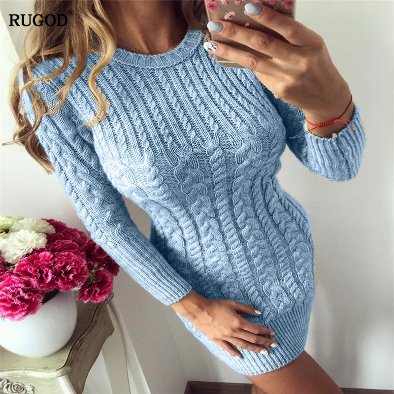 RUGOD 2019 New Spring Solid Bodycon Female Dress Fashion O-neck Long Sleeve Women Dress Casual Knee-length Sexy Dress
RUGOD 2019 New Spring Solid Bodycon Female Dress Fashion O-neck Long Sleeve Women Dress Casual Knee-length Sexy Dress