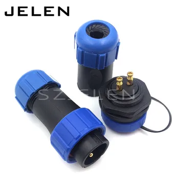 

SP2110/P2-SY2111/S2, Free welding (screw) waterproof Connector 2 pin Plug socket, IP68, LED outdoor Power cable link connector