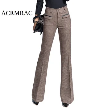 ACRMRAC Original Autumn And Winter OL style Wool wool material Micro bell-bottoms Wide leg pants casual pants
ACRMRAC Original Autumn And Winter OL style Wool wool material Micro bell-bottoms Wide leg pants casual pants