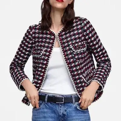 2018 autumn blazer UK8462 winter Women za style tweed jacket with tassels women's autumn tops Female coat Outerwear jacket
2018 autumn blazer UK8462 winter Women za style tweed jacket with tassels women's autumn tops Female coat Outerwear jacket