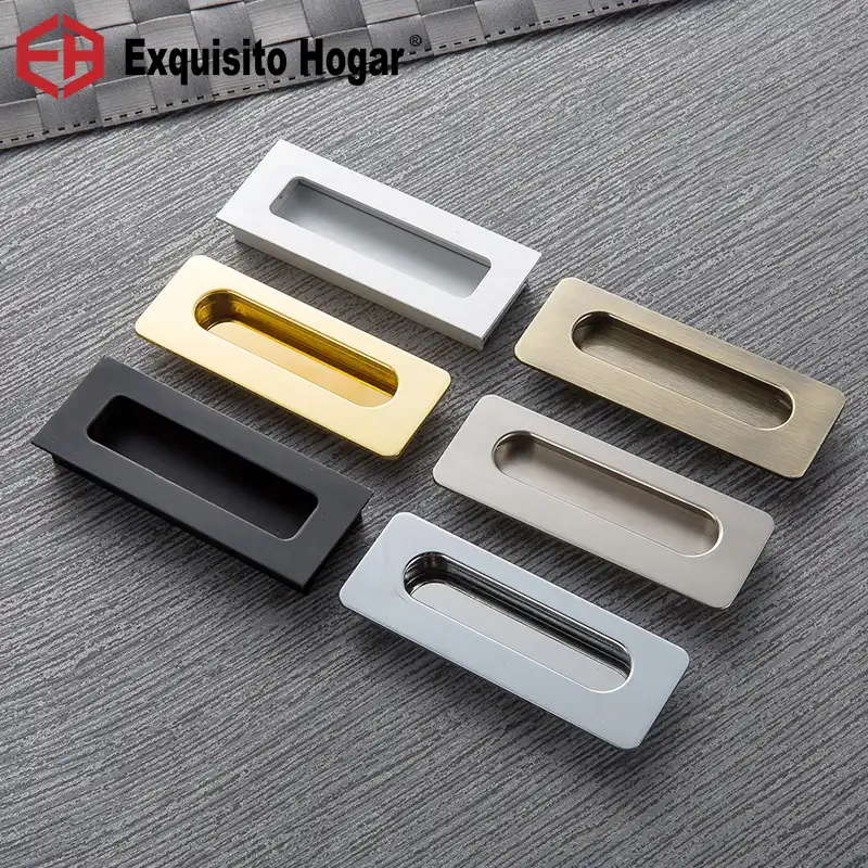 Embedded Concealed Handle Black Antique Sliding Invisible Hidden