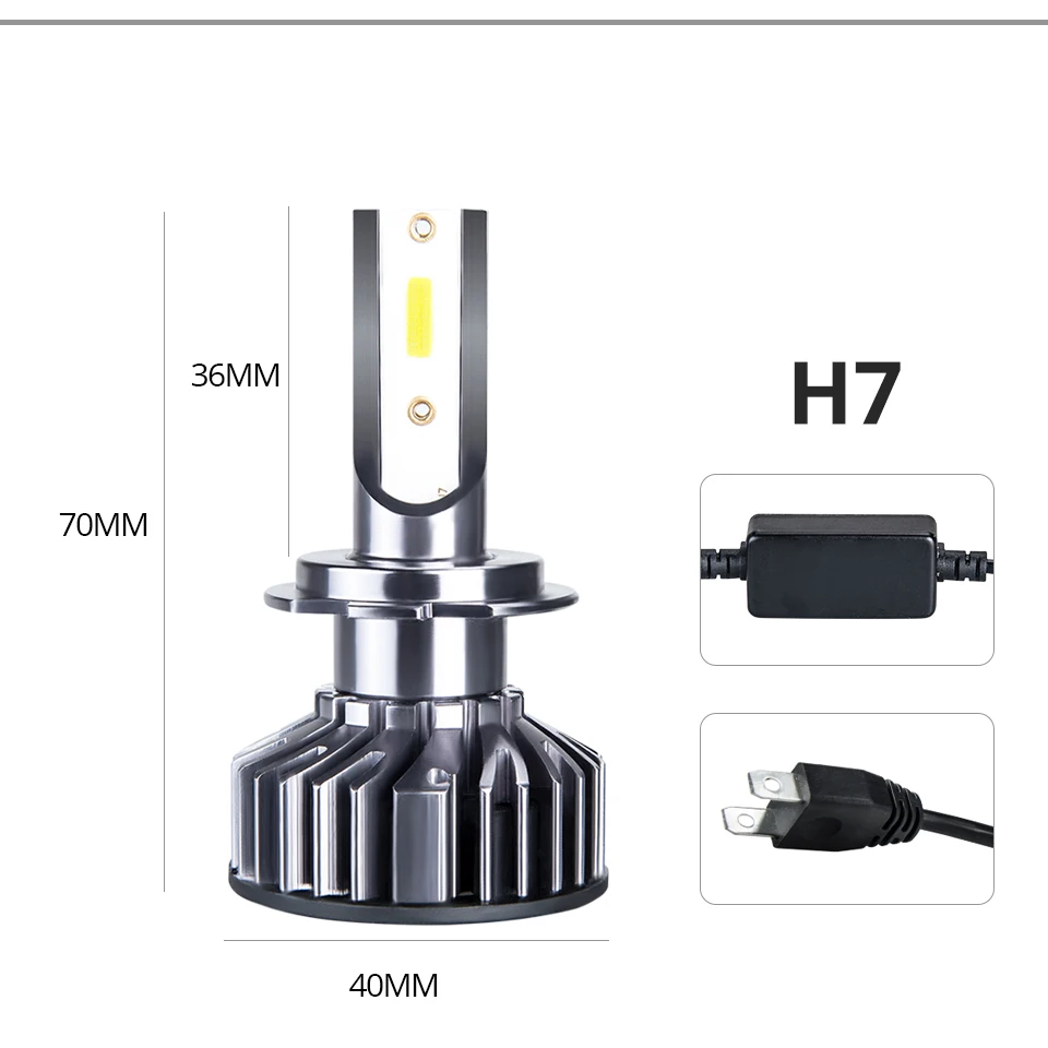 Foxcncar LED H7 3000K 4300K 6500K 8000K H4 LED Car Headlight canbus mini DOB 12V 10000LM 72W H1 H11 H8 9005 HB3 HB4 9006 9012 (17)