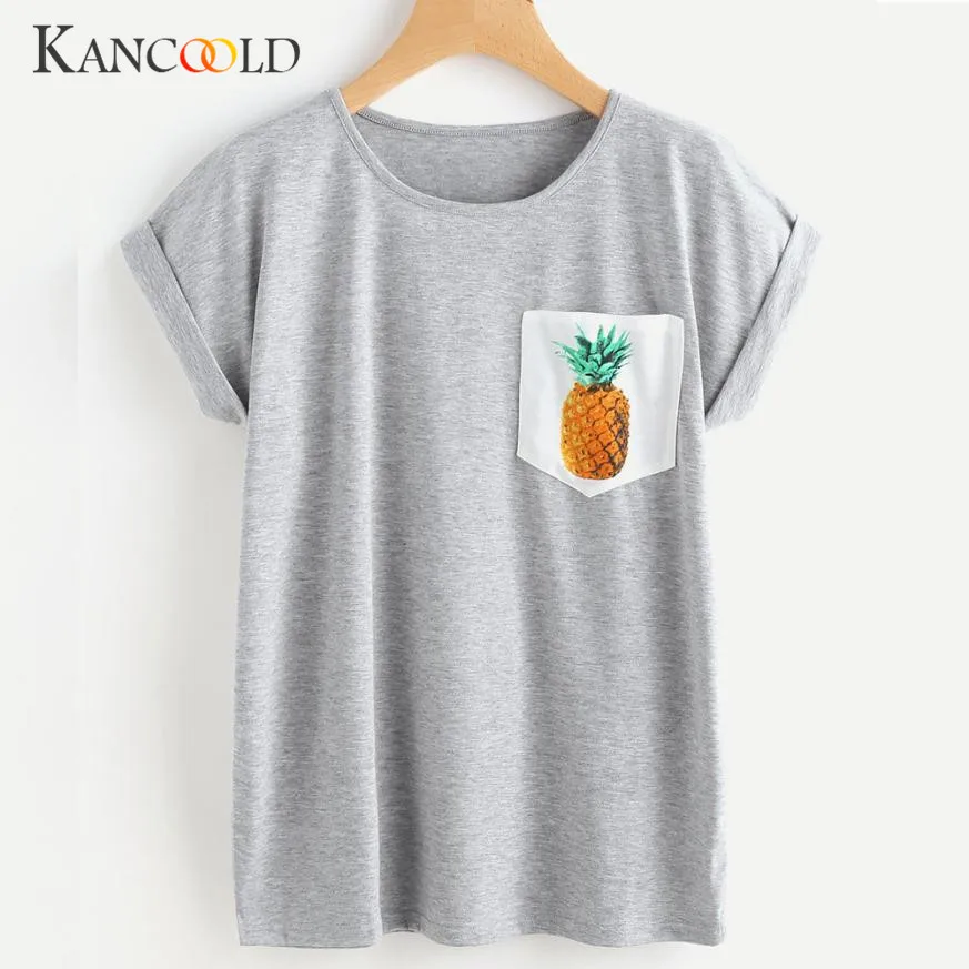 Summer T-shirt 2018 Women Lady Casual Top Cotton T-shirt Female Clothing T Shirt Pineapple Print Pocket Top AP13
Summer T-shirt 2018 Women Lady Casual Top Cotton T-shirt Female Clothing T Shirt Pineapple Print Pocket Top AP13