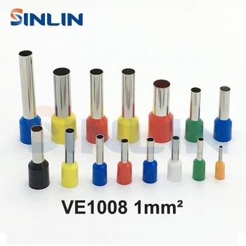 1000pcs/lot Crimp Terminal VE1008 tube pre insulating terminal Bootlace Ferrules AWG18 1.0mm^2 Brass
1000pcs/lot Crimp Terminal VE1008 tube pre insulating terminal Bootlace Ferrules AWG18 1.0mm^2 Brass