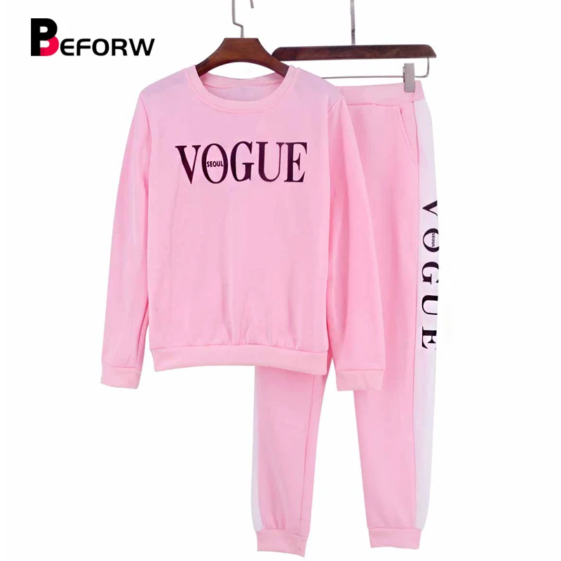 Long Sleeve 2 Piece Set Women Fashion VOGUE Letter Printed Sweatshirt+Pants Suit Tracksuits Women Autumn Winter Two Piece Outfit
Long Sleeve 2 Piece Set Women Fashion VOGUE Letter Printed Sweatshirt+Pants Suit Tracksuits Women Autumn Winter Two Piece Outfit