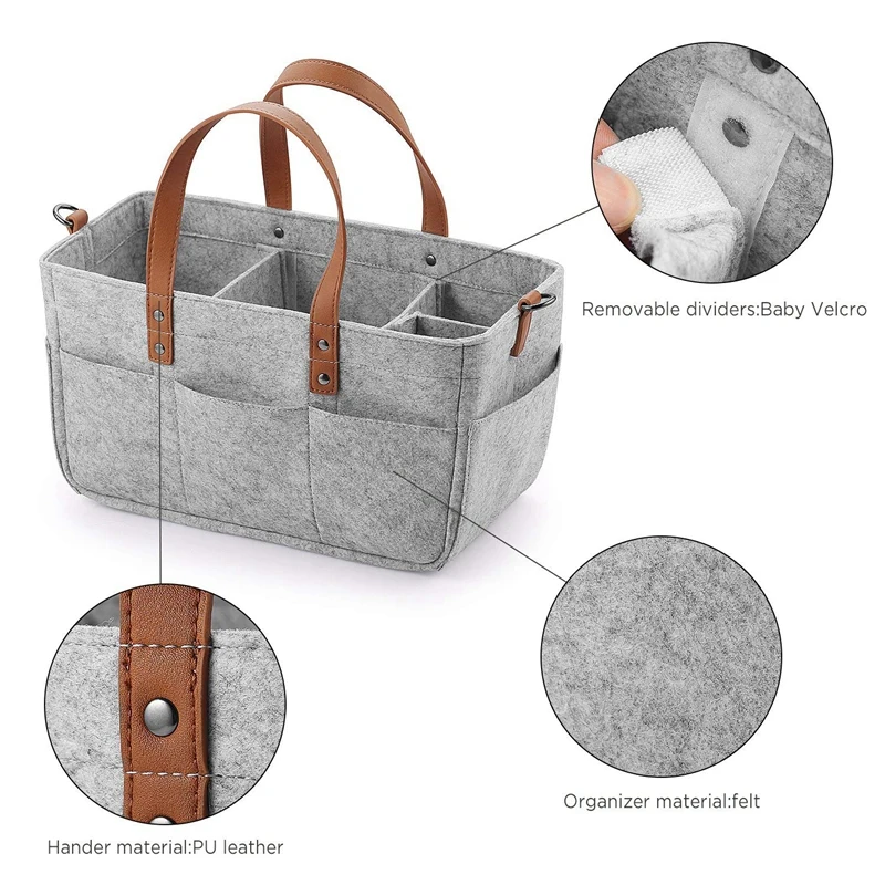 Pro Tuch Baby Windel Caddy Organizer Korb tragbar /& Zusammenklappbar Storage Bin gro/ß Kindergarten Tasche mit herausnehmbaren Trennw/änden f/ür Wickelkommode best Baby Dusche Geschenk Korb