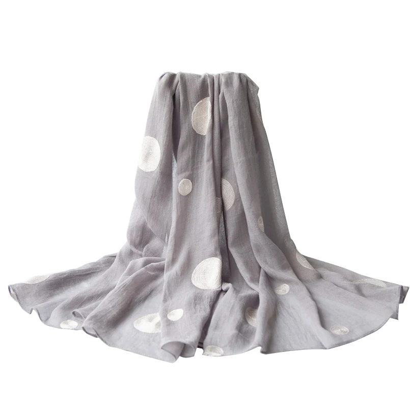 Fashion Joker Scarves Cotton Voile Large & Small Dots Embroidery Shawl Scarf Wrap 90X180CM
Fashion Joker Scarves Cotton Voile Large & Small Dots Embroidery Shawl Scarf Wrap 90X180CM