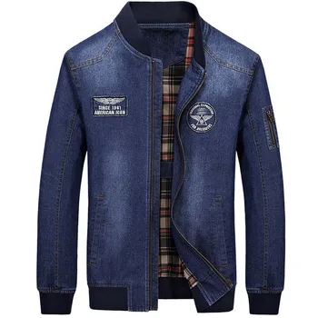 Autumn Winter Baseball Denim Jackets Men's Casual Jacket Cotton Coats Military OUTWEARS Windbreaker Embroidery Bomber Jacket
Autumn Winter Baseball Denim Jackets Men's Casual Jacket Cotton Coats Military OUTWEARS Windbreaker Embroidery Bomber Jacket