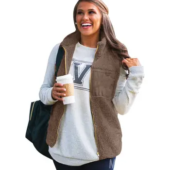 2018 New Fleece Fur Ladies Vest Coat Casual Style Autumn Spring Solid Top Zipper Turndown Collar Femme Coat Vest Women Coat
2018 New Fleece Fur Ladies Vest Coat Casual Style Autumn Spring Solid Top Zipper Turndown Collar Femme Coat Vest Women Coat