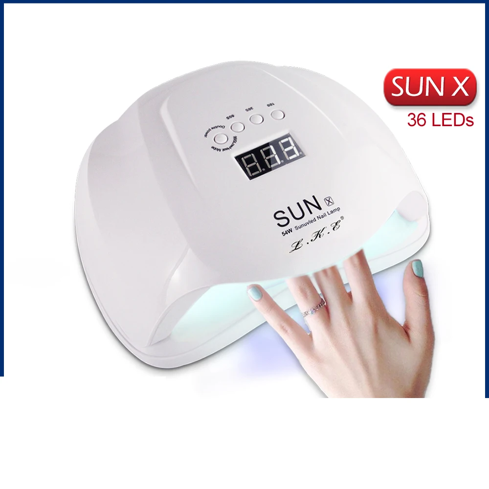 LKE SUNX 48W 54W Nail Dryer UV LED Nail Lamp Gel Polish Curing Lamp with Bottom 30s/60s Timer LCD Display Lamp for Nail Dryer
LKE SUNX 48W 54W Nail Dryer UV LED Nail Lamp Gel Polish Curing Lamp with Bottom 30s/60s Timer LCD Display Lamp for Nail Dryer
