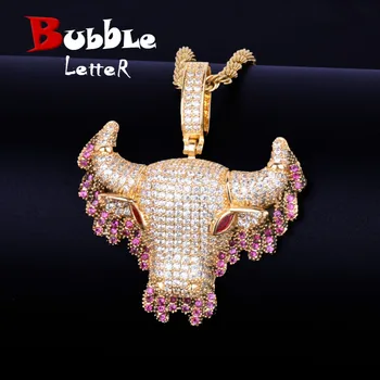 Animal Pink Color Drip Cow Necklaces & Pendant Chain Charm Gold Color Bling Cubic Zircon Men's Hip hop Rock Jewelry
Animal Pink Color Drip Cow Necklaces & Pendant Chain Charm Gold Color Bling Cubic Zircon Men's Hip hop Rock Jewelry