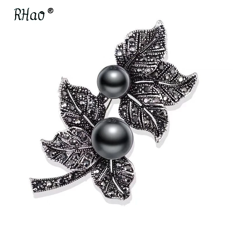 

RHao Elegant Black Butterfly Brooch pins for women wedding party dresses girls men clothes corsage flying butterfly animal clips