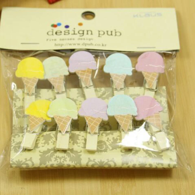 10 Pcs/Pack Creative Mini Ice Cream Wooden Clips Cute Stationery Decoration Photo Paper Craft DIY Clips With Hemp Rope
10 Pcs/Pack Creative Mini Ice Cream Wooden Clips Cute Stationery Decoration Photo Paper Craft DIY Clips With Hemp Rope