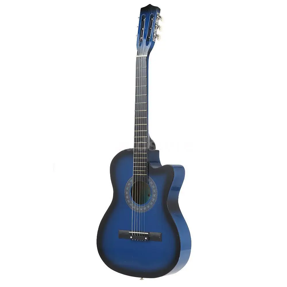 38" 6-String Folk Acoustic Guitar for Beginners Music Lovers Students Gift Color:Blue
38" 6-String Folk Acoustic Guitar for Beginners Music Lovers Students Gift Color:Blue