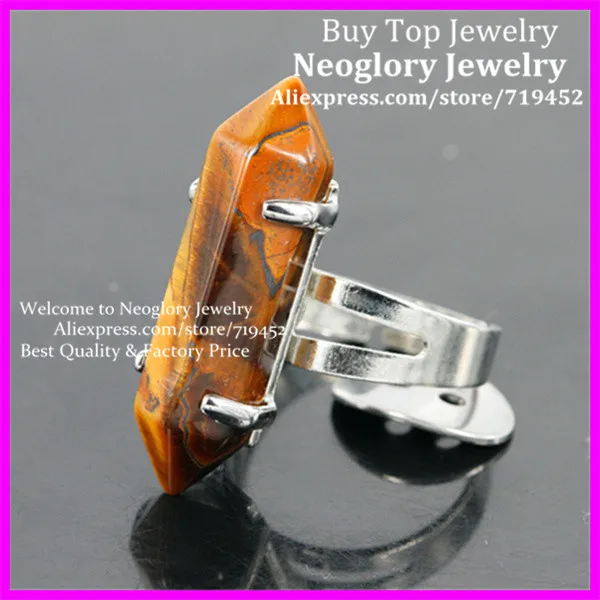 10PCS Natural Tiger Eyes Adjustable Finger Rings Gems Stone Hexagonal Point Reiki Chakra Bead Ring Unisex Silver Plated
10PCS Natural Tiger Eyes Adjustable Finger Rings Gems Stone Hexagonal Point Reiki Chakra Bead Ring Unisex Silver Plated