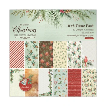 Merry Christmas Scrapbooking paper pack of 24 sheets handmade craft paper craft Background pad 882
Merry Christmas Scrapbooking paper pack of 24 sheets handmade craft paper craft Background pad 882