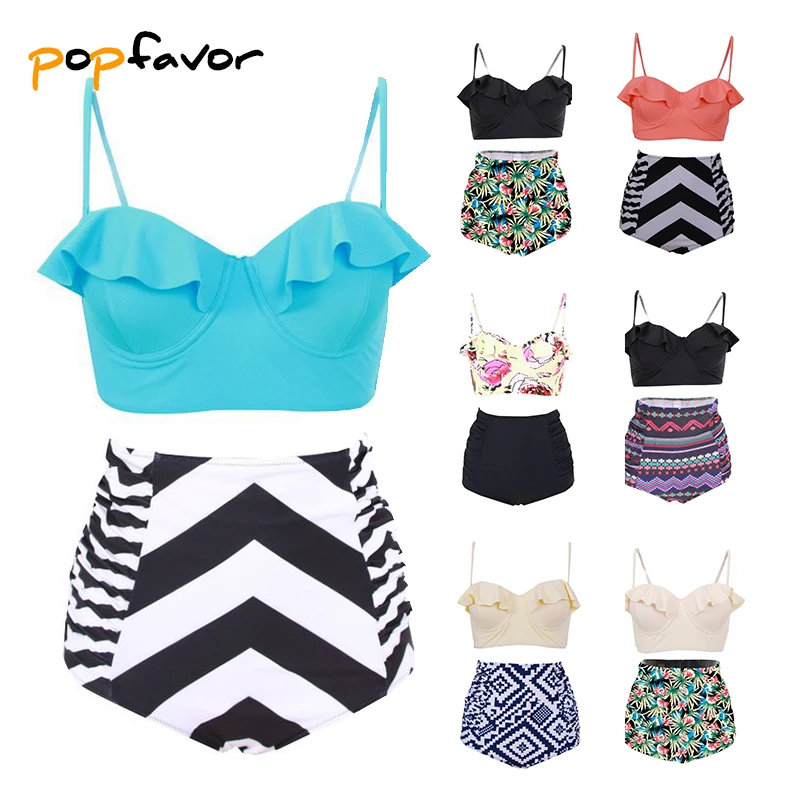 POPFAVOR 2018 Sexy Bikini Push Up Swimwear Women Vintage Retro Swimsuit High Waist Bathing Suit Plus Size Biquini 4XL
POPFAVOR 2018 Sexy Bikini Push Up Swimwear Women Vintage Retro Swimsuit High Waist Bathing Suit Plus Size Biquini 4XL