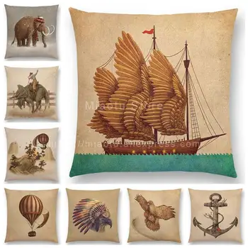 Hot sale vintage Cushion Cover gramophone adventure By Airship hot air balloon sailing Home Decor Throw Pillowcase
Hot sale vintage Cushion Cover gramophone adventure By Airship hot air balloon sailing Home Decor Throw Pillowcase
