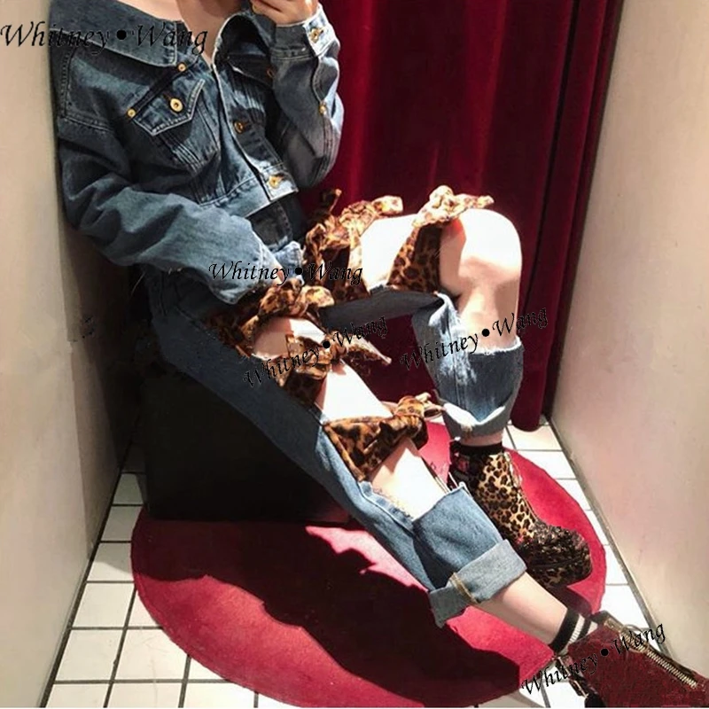 WHITNEY WANG 2019 Summer Fashion Streetwear Holes Bowknot Patchwork Jeans Women Stylish Denim Pants Plus Size 5XL
WHITNEY WANG 2019 Summer Fashion Streetwear Holes Bowknot Patchwork Jeans Women Stylish Denim Pants Plus Size 5XL
