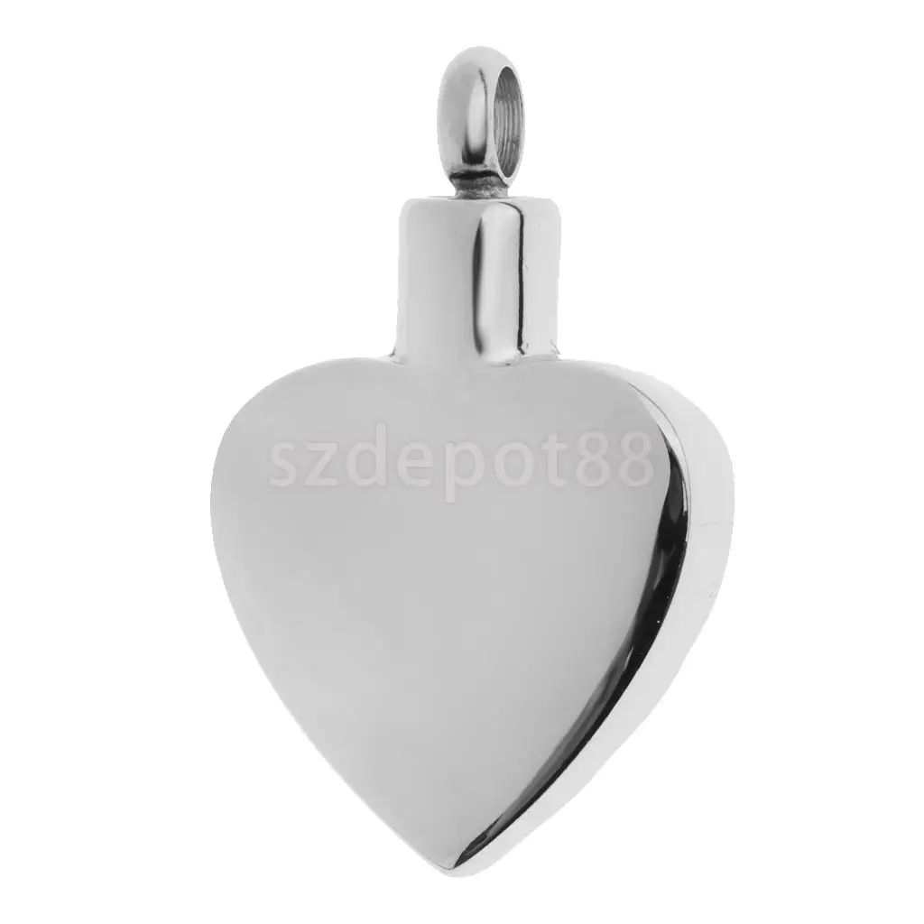 Dad Mom Son Sister Daughter Family Members Love Heart Cremation Urn Stainless Steel Pendant Forever In My Heart