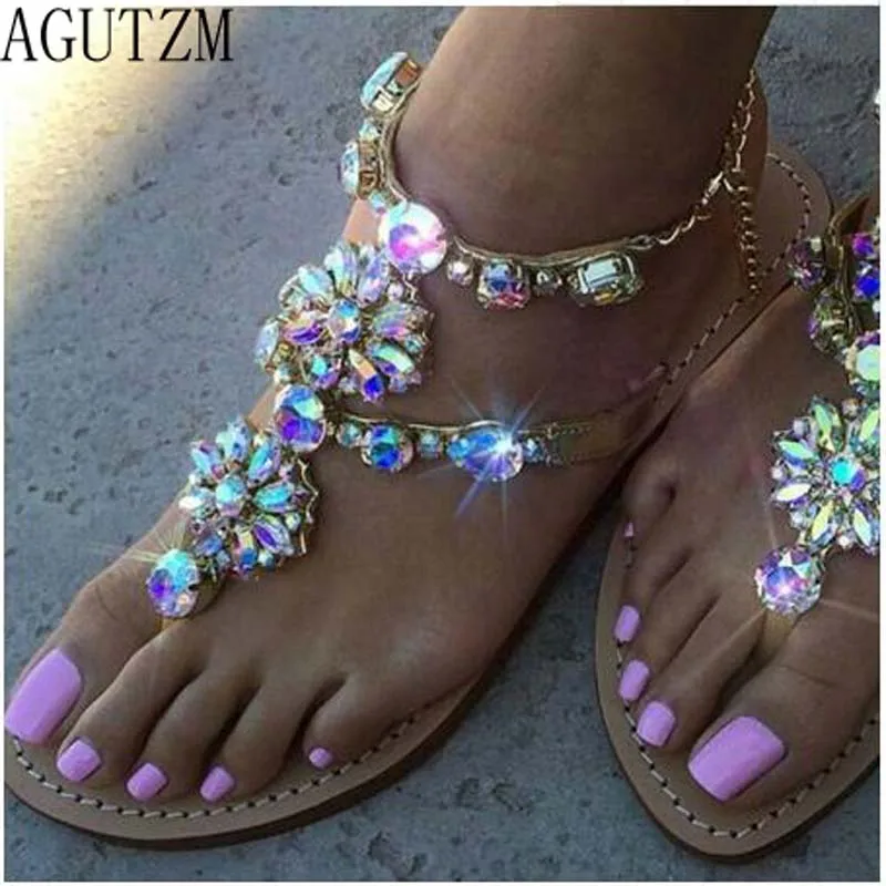 2018 AGUTZM Woman Sandals Women Shoes Rhinestones Chains Thong Gladiator Flat Sandals Crystal Chaussure 01
2018 AGUTZM Woman Sandals Women Shoes Rhinestones Chains Thong Gladiator Flat Sandals Crystal Chaussure 01