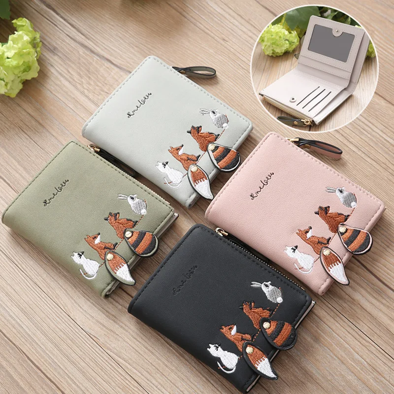 1PC New Women's Wallet Lovely Cartoon Animals Short Leather Female Small Coin Purse Hasp Zipper Purse Card Holder For Girls
1PC New Women's Wallet Lovely Cartoon Animals Short Leather Female Small Coin Purse Hasp Zipper Purse Card Holder For Girls