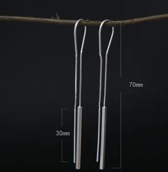 Uglyless Real S925 Sterling Silver Ear Lines for Women Simple Fashion Strip Dangle Earrings Ethnic Handmade Fine Jewelry Brincos
Uglyless Real S925 Sterling Silver Ear Lines for Women Simple Fashion Strip Dangle Earrings Ethnic Handmade Fine Jewelry Brincos