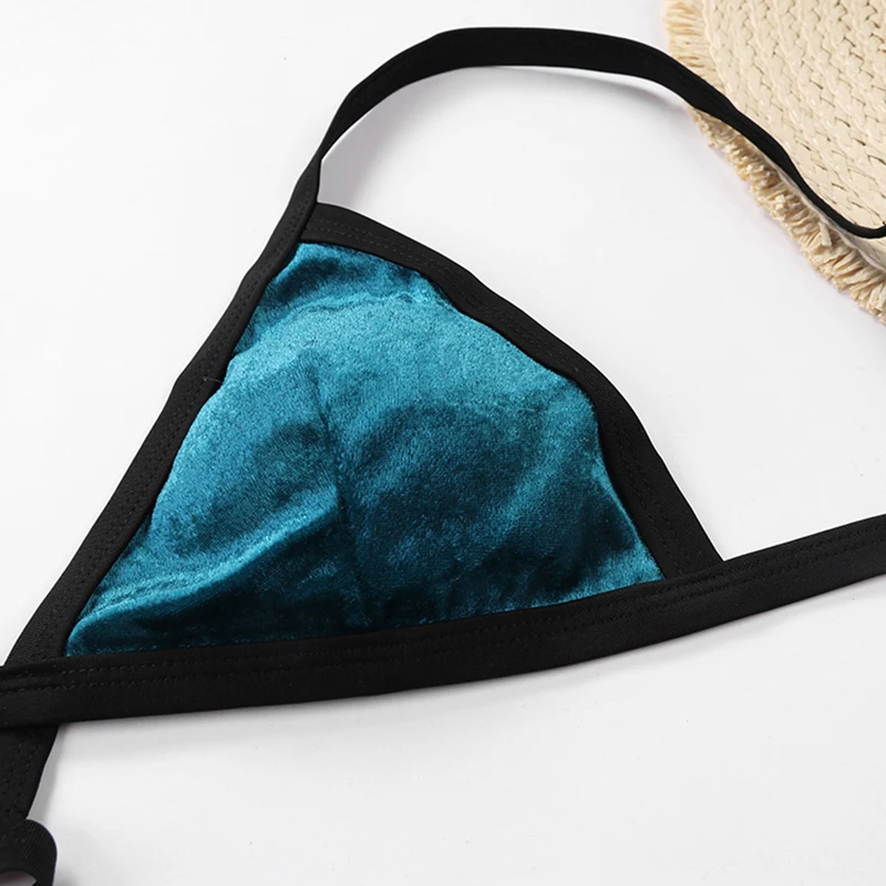 2019 Hot Wholesale Women's Sexy Velvet Swimwear 2 Piece Bikini (16)