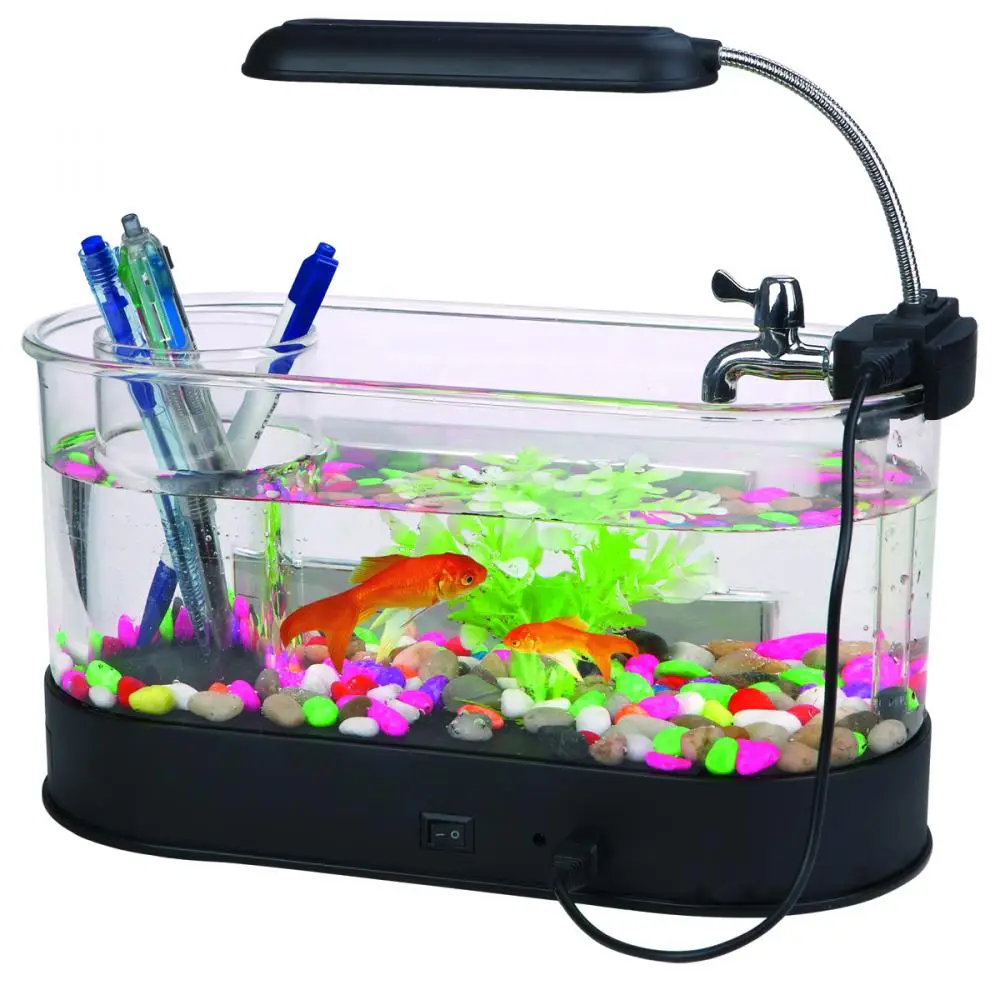 Aquarium tank USB Mini Fish Tank Aquarium with Clock Function Colorful LED Light Display Fish Tank Multifunctional Rechargeable
Aquarium tank USB Mini Fish Tank Aquarium with Clock Function Colorful LED Light Display Fish Tank Multifunctional Rechargeable