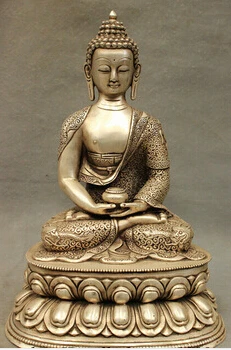 Decorated 14" Tibet Silver Buddhism Temple Dragon Shakyamuni Buddha Bowl wholesale real Tibetan Silver Brassroom
Decorated 14" Tibet Silver Buddhism Temple Dragon Shakyamuni Buddha Bowl wholesale real Tibetan Silver Brassroom