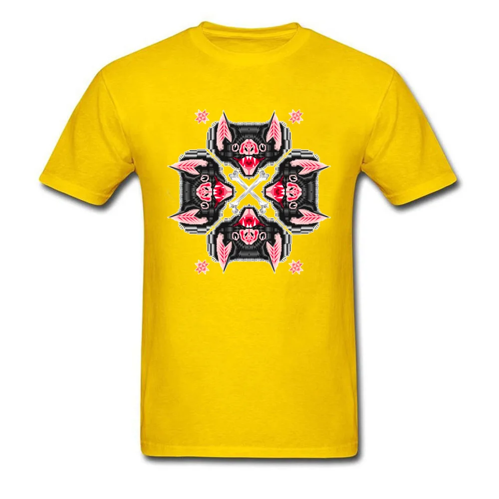 Vampire Bat Face Pattern_yellow