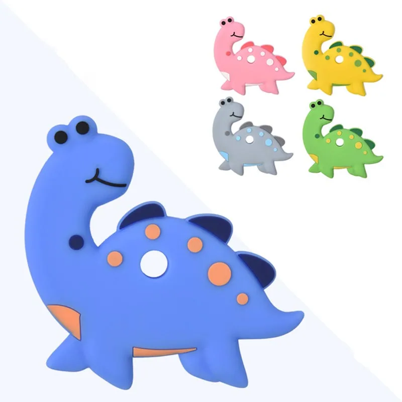 Baby Teether Toy Silicone Cartoon Dinosaur Chewable Comforting Toys for Toddler FJ88 | Мать и ребенок