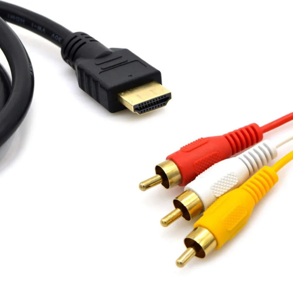 1080P HDTV Convert HDMI Male To 3 RCA Audio Video AV Cable Cord Adapter for PS4 Xbox TV PC Box Hdmi To Av Converter Connector
1080P HDTV Convert HDMI Male To 3 RCA Audio Video AV Cable Cord Adapter for PS4 Xbox TV PC Box Hdmi To Av Converter Connector