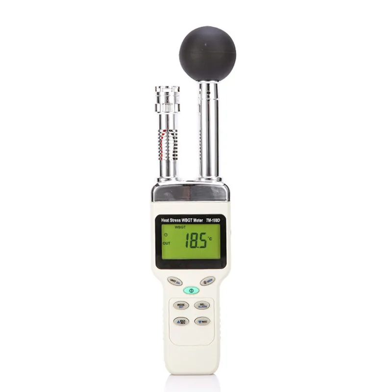 New Professional High Quality Accuracy Heat Stress WBGT Meter TM188D Quick-response LCD Display Temperature Humidity Tester
New Professional High Quality Accuracy Heat Stress WBGT Meter TM188D Quick-response LCD Display Temperature Humidity Tester