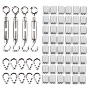 304 Stainless Steel & Aluminum Turnbuckle Thimble Crimping Sleeve Heavy Duty Hardware Kit
304 Stainless Steel & Aluminum Turnbuckle Thimble Crimping Sleeve Heavy Duty Hardware Kit