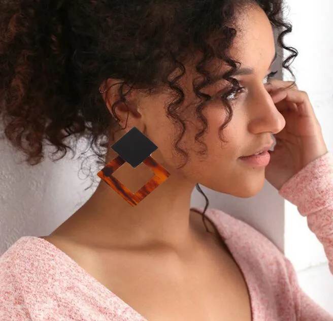 Exaggerated Geometric Big Hollow Drop Earring Women Summer Square Earring Brown Tortoiseshell Earring Party Jewelry
Exaggerated Geometric Big Hollow Drop Earring Women Summer Square Earring Brown Tortoiseshell Earring Party Jewelry