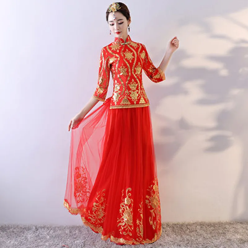 Plus Size 3XL High quality Red Chinese Wedding Dress Female Cheongsam Chinese Traditional Dress Women Qipao for Wedding Party
Plus Size 3XL High quality Red Chinese Wedding Dress Female Cheongsam Chinese Traditional Dress Women Qipao for Wedding Party